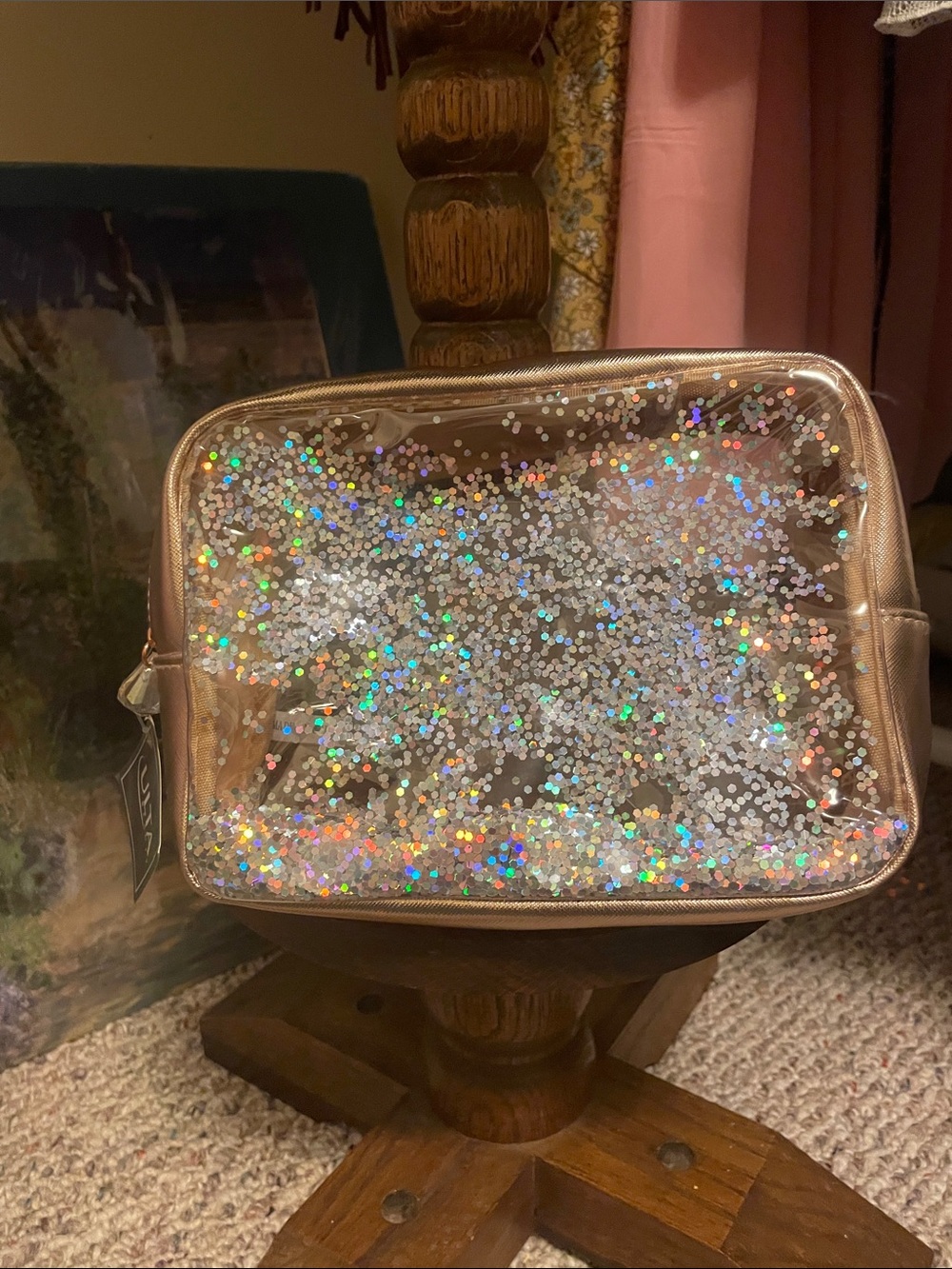 Ulta Glitter Clear Cosmetic Bag